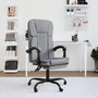 Voir la diapositive 1 : VIDAXL Fauteuil inclinable de bureau Gris clair Tissu