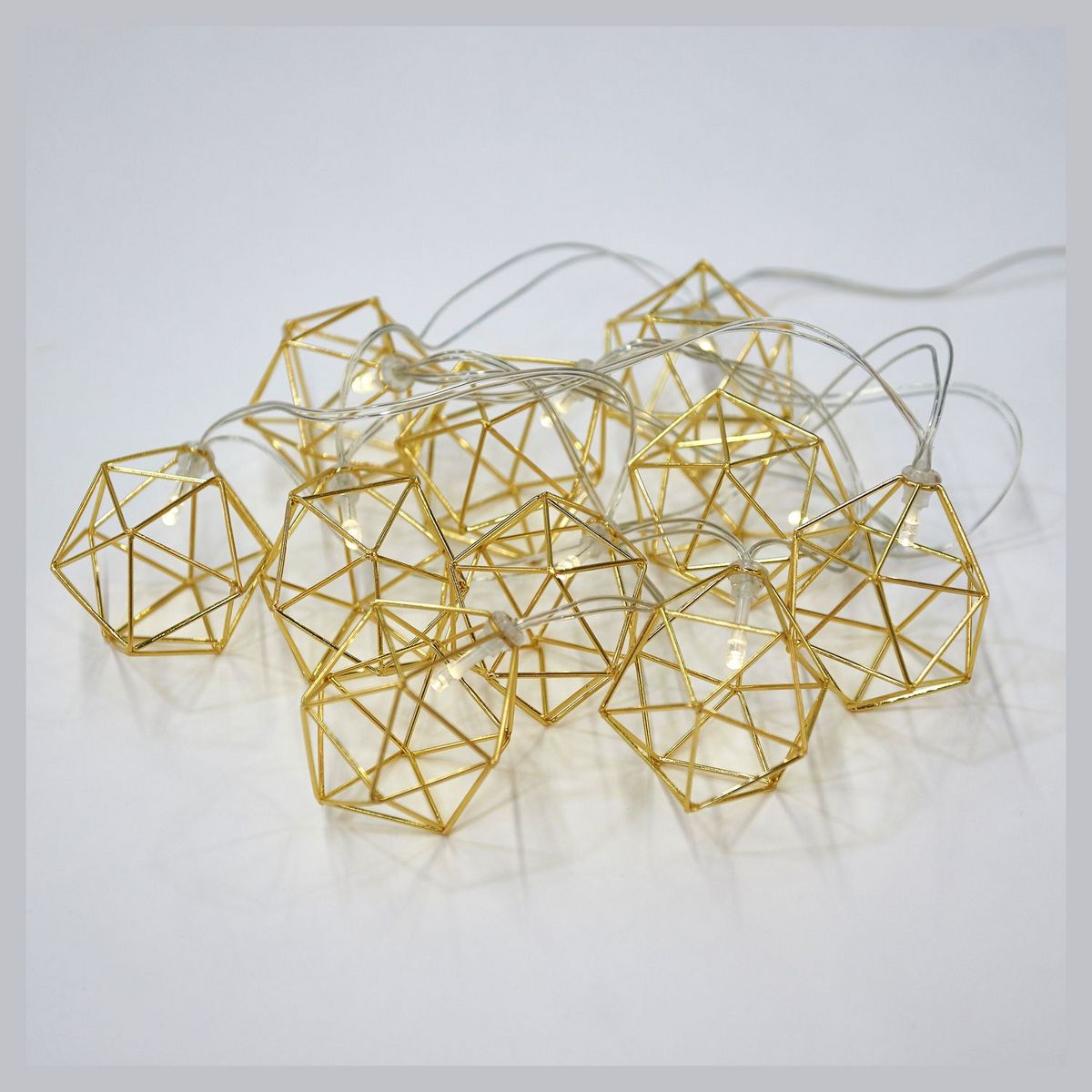 GARDENSTAR Guirlande solaire 10 lanternes géométriques 3,80m