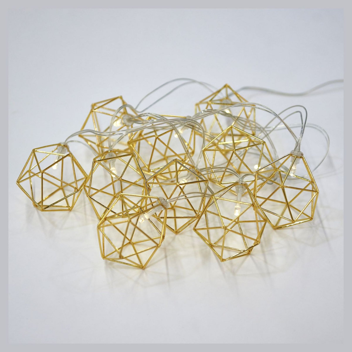 GARDENSTAR Guirlande solaire 10 lanternes géométriques 3,80m