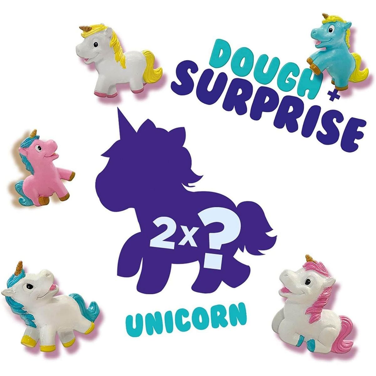 SES Creative Set Pâte à modeler Surprise : 2 licornes surprises