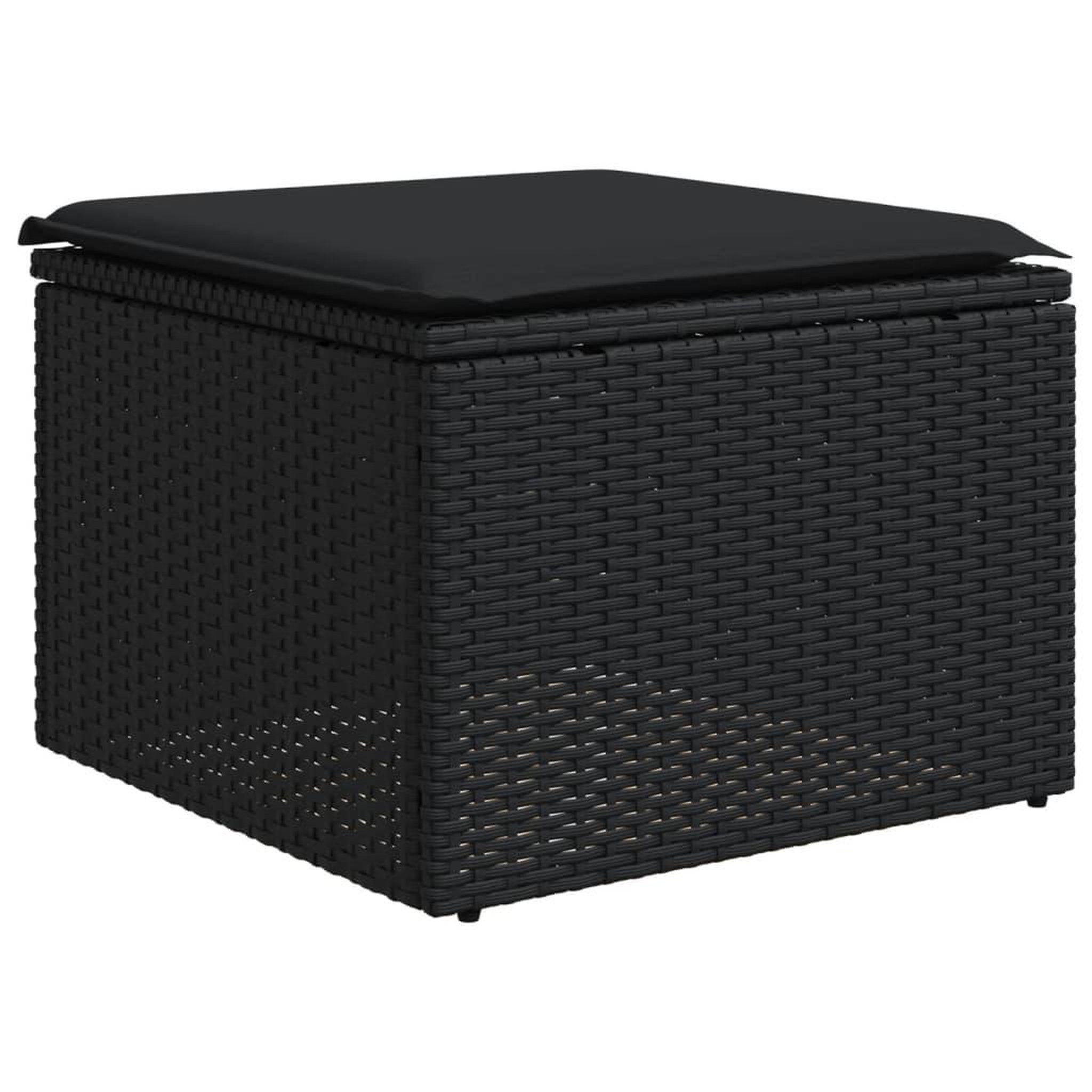Voir la diapositive 3 : VIDAXL Salon de jardin 11 pcs avec coussins noir resine tressee