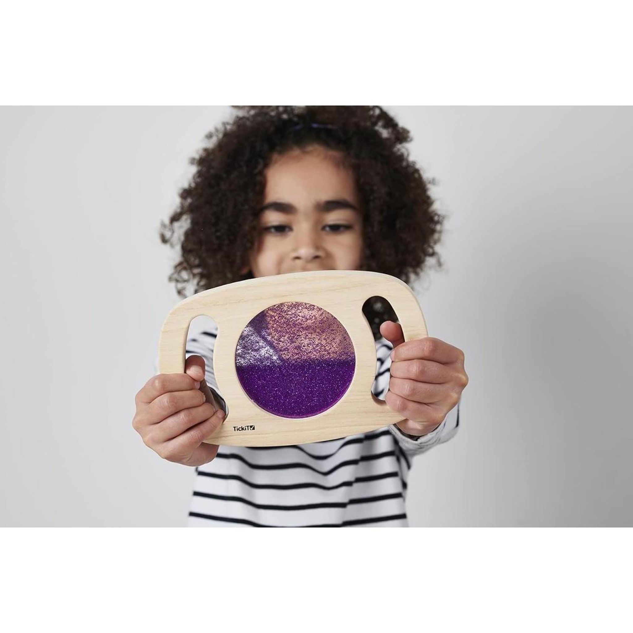 Voir la diapositive 2 : TICKIT Panneau à paillettes facile à tenir - Violet