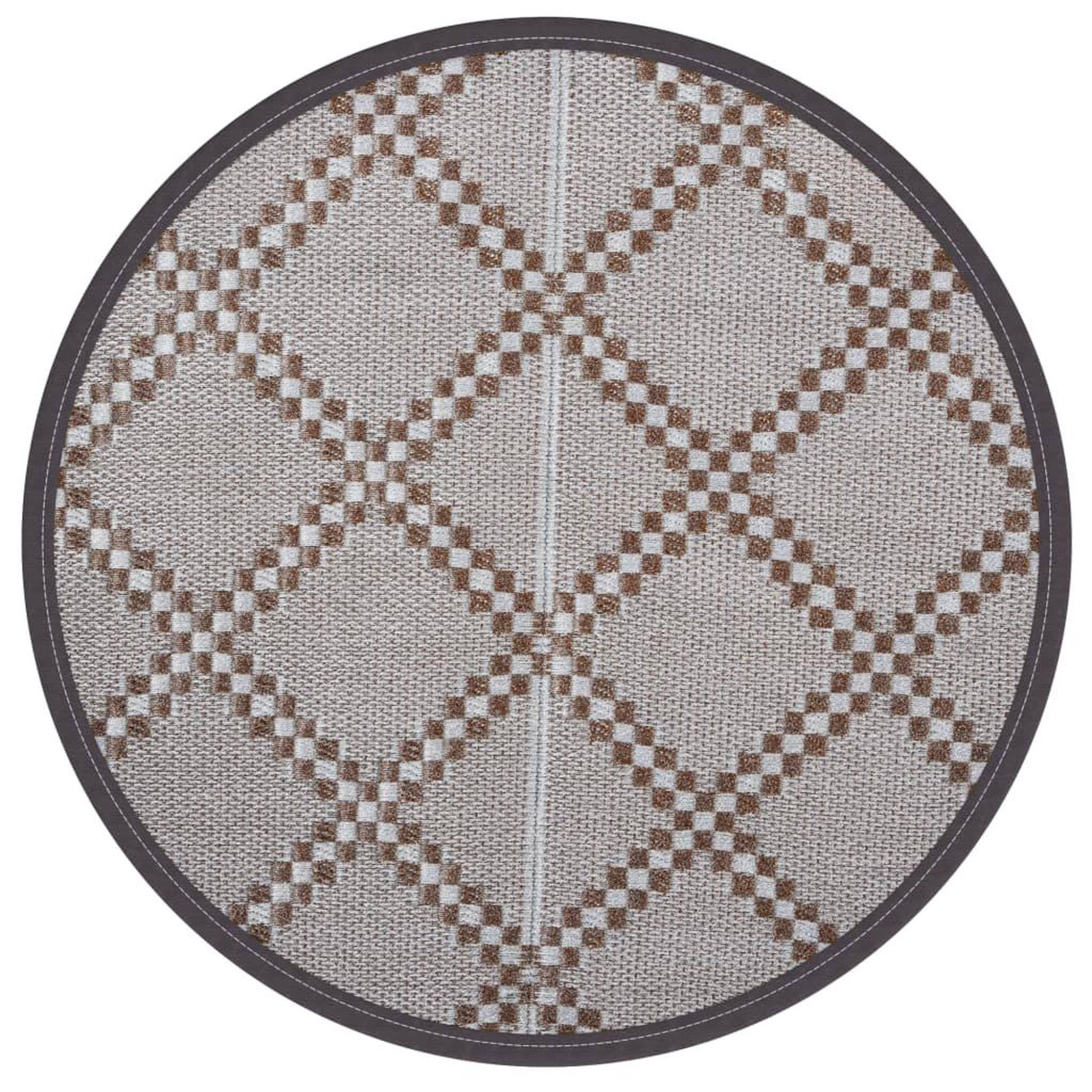 Voir la diapositive 2 : VIDAXL Tapis d'exterieur ARAKIL marron Ø200 cm PP