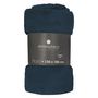 Voir la diapositive 3 : ATMOSPHERA Grand plaid en flanelle uni - 180x130 cm - Bleu foncé
