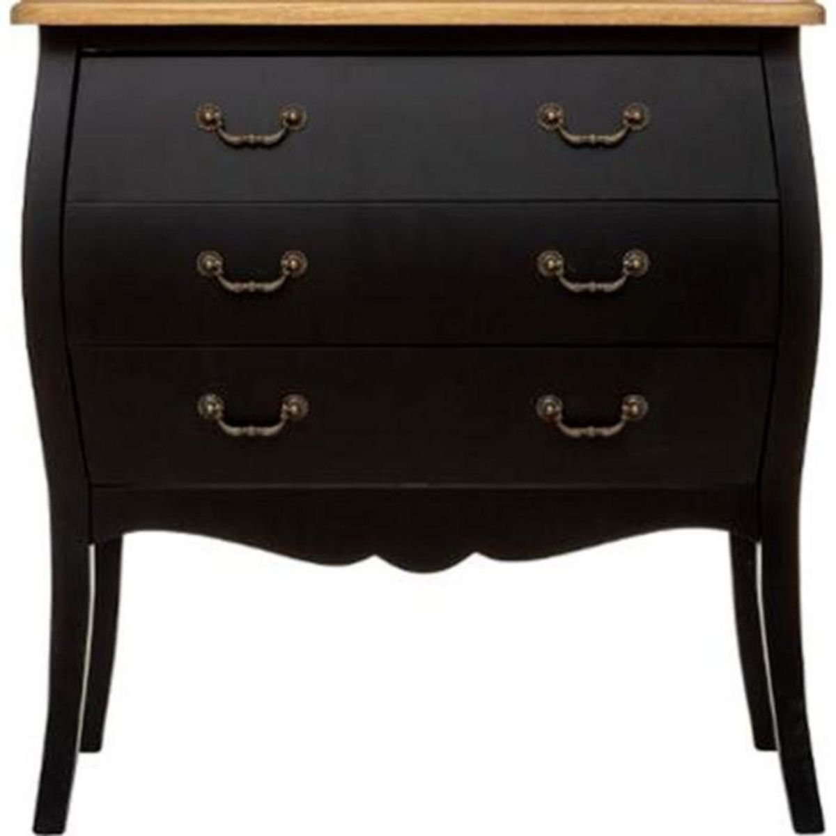 ATMOSPHERA Commode 3 Tiroirs  Chrysa  76cm Noir