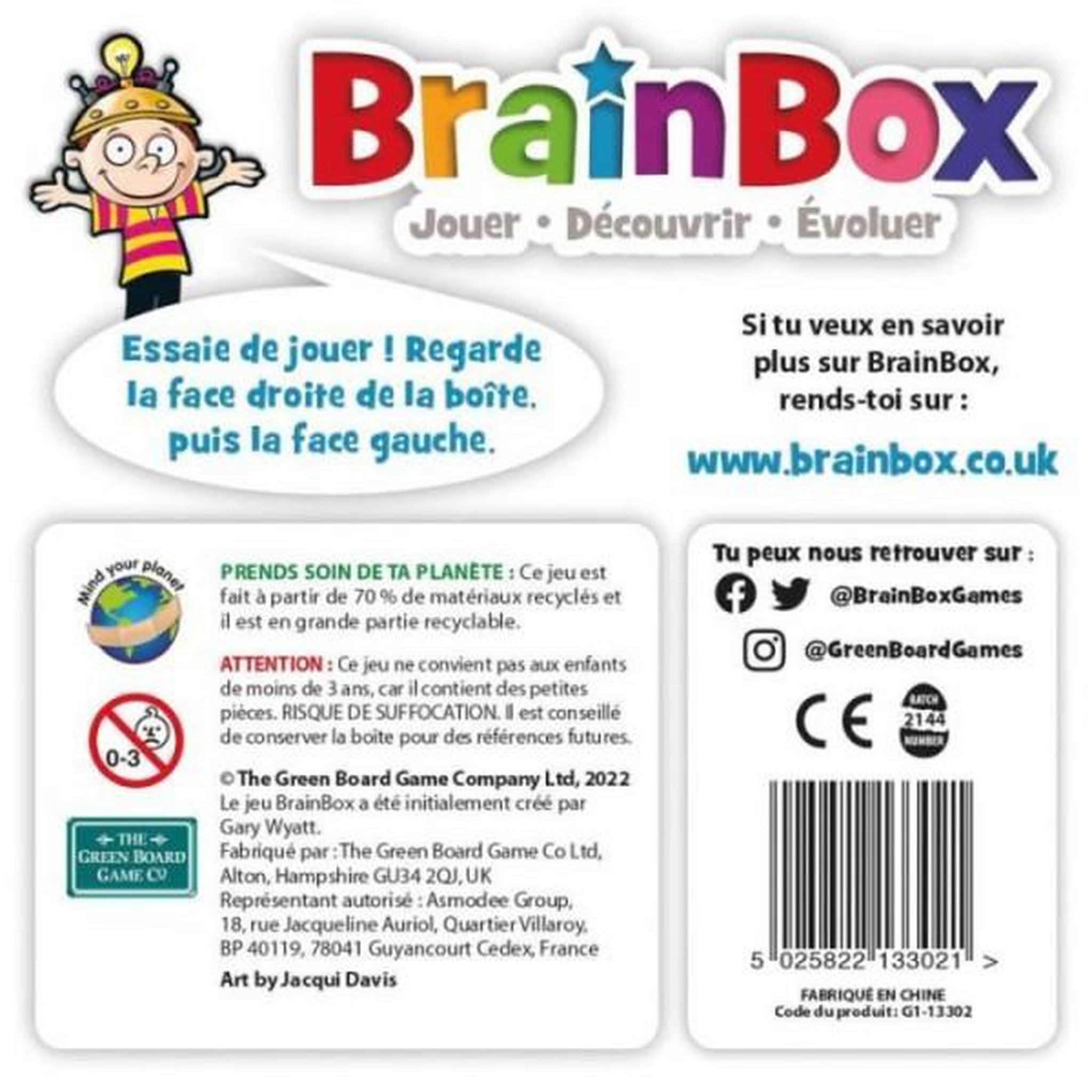 Voir la diapositive 3 : Asmodee Jeu de société - brainbox - animaux - jeu d'observation et de mémoire - 1 joueur ou plus - 8 ans et +