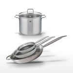 ELO Lot Faitout 26 cm & 3 Poêles 24/28/32 cm Elo Relief Solution