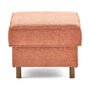 Voir la diapositive 6 : LISA DESIGN Jake - pouf en tissu velours relief - pieds en bois foncé