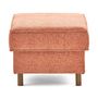 Voir la diapositive 6 : LISA DESIGN Jake - pouf en tissu velours relief - pieds en bois foncé