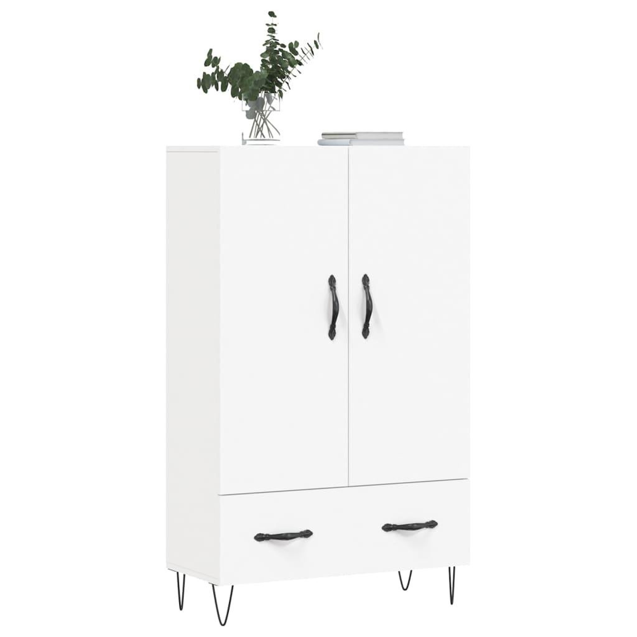 Voir la diapositive 3 : VIDAXL Buffet haut blanc 69,5x31x115 cm bois d'ingenierie