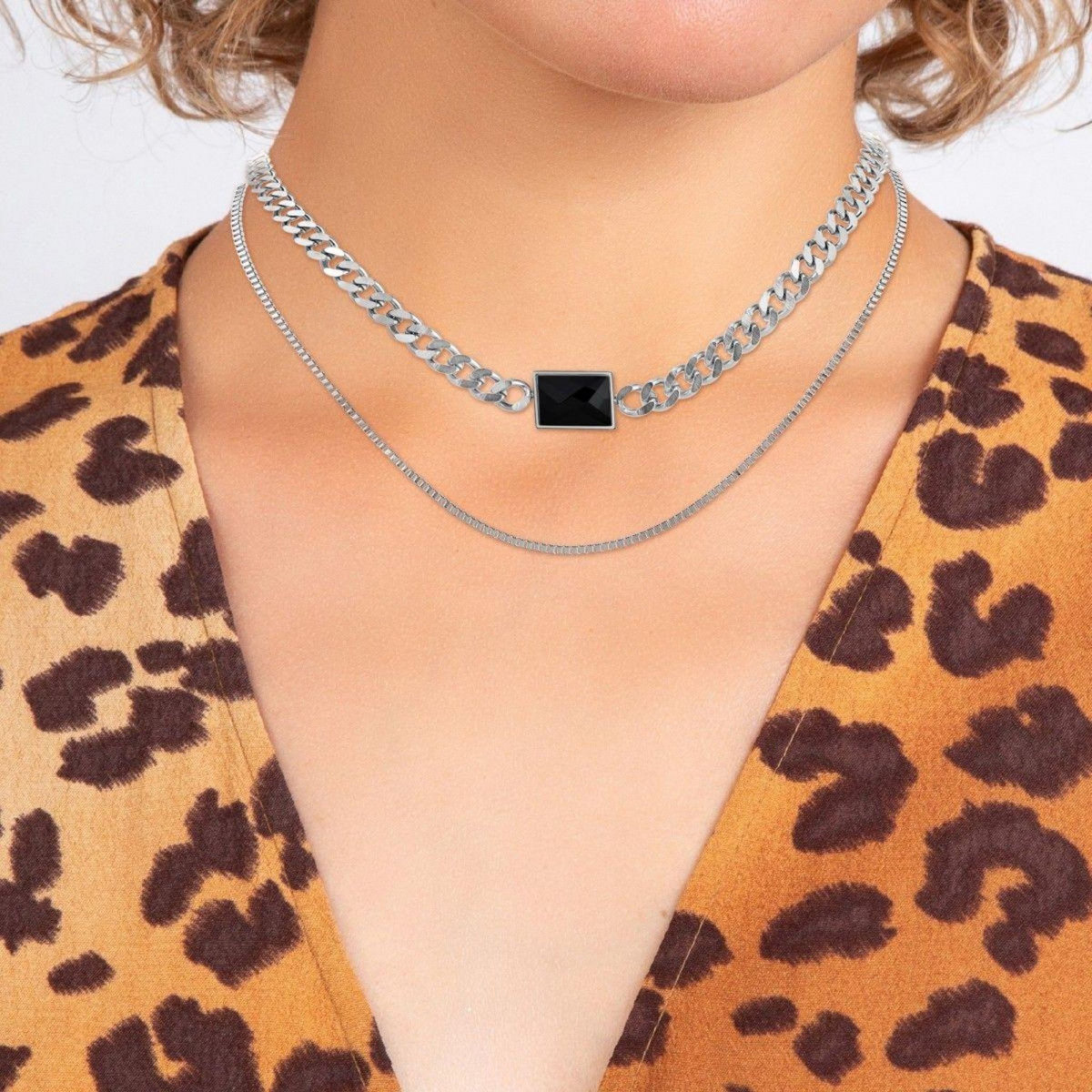 SC CRYSTAL Collier par SC Crystal en acier inoxydable