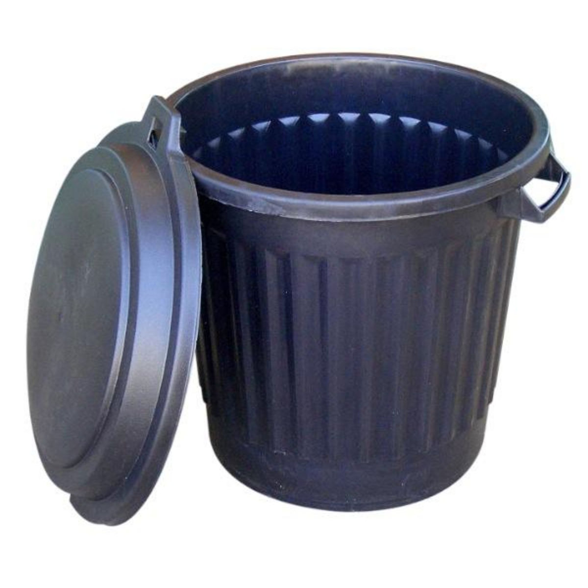 OUTIFRANCE Poubelle polypro 80 L noire