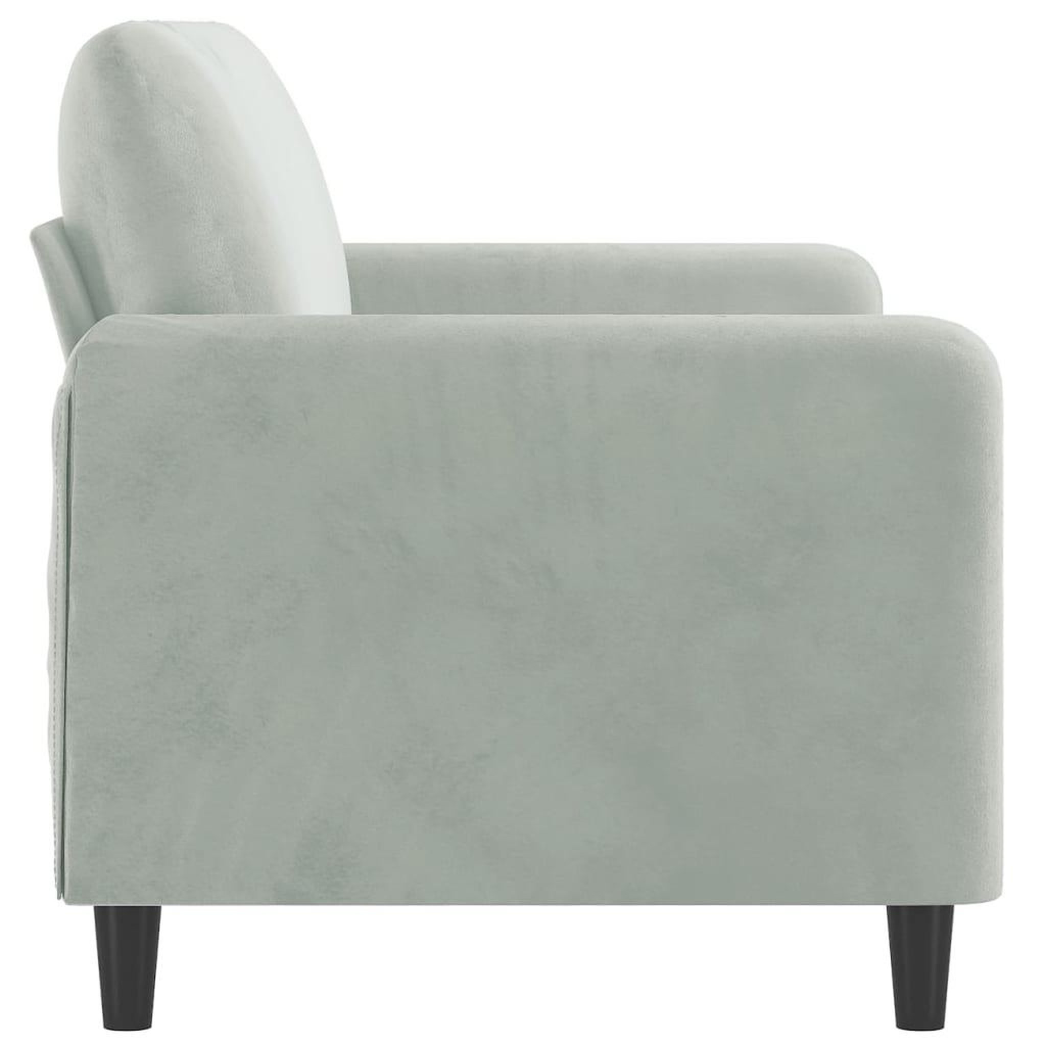 Voir la diapositive 4 : VIDAXL Canape a 2 places Gris clair 140 cm Velours