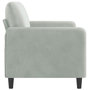 Voir la diapositive 4 : VIDAXL Canape a 2 places Gris clair 140 cm Velours