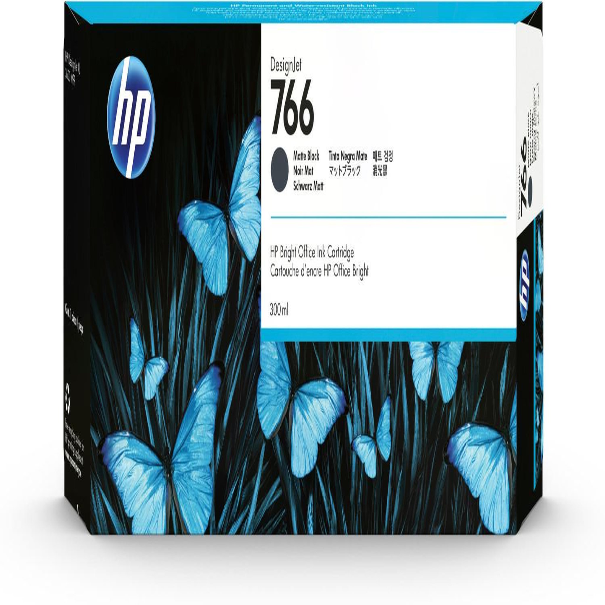 HP Hp cartouche d'encre designjet 766 noir mat de 300 ml