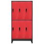 Voir la diapositive 2 : VIDAXL Armoire a casiers Anthracite et rouge 90x45x180 cm Acier