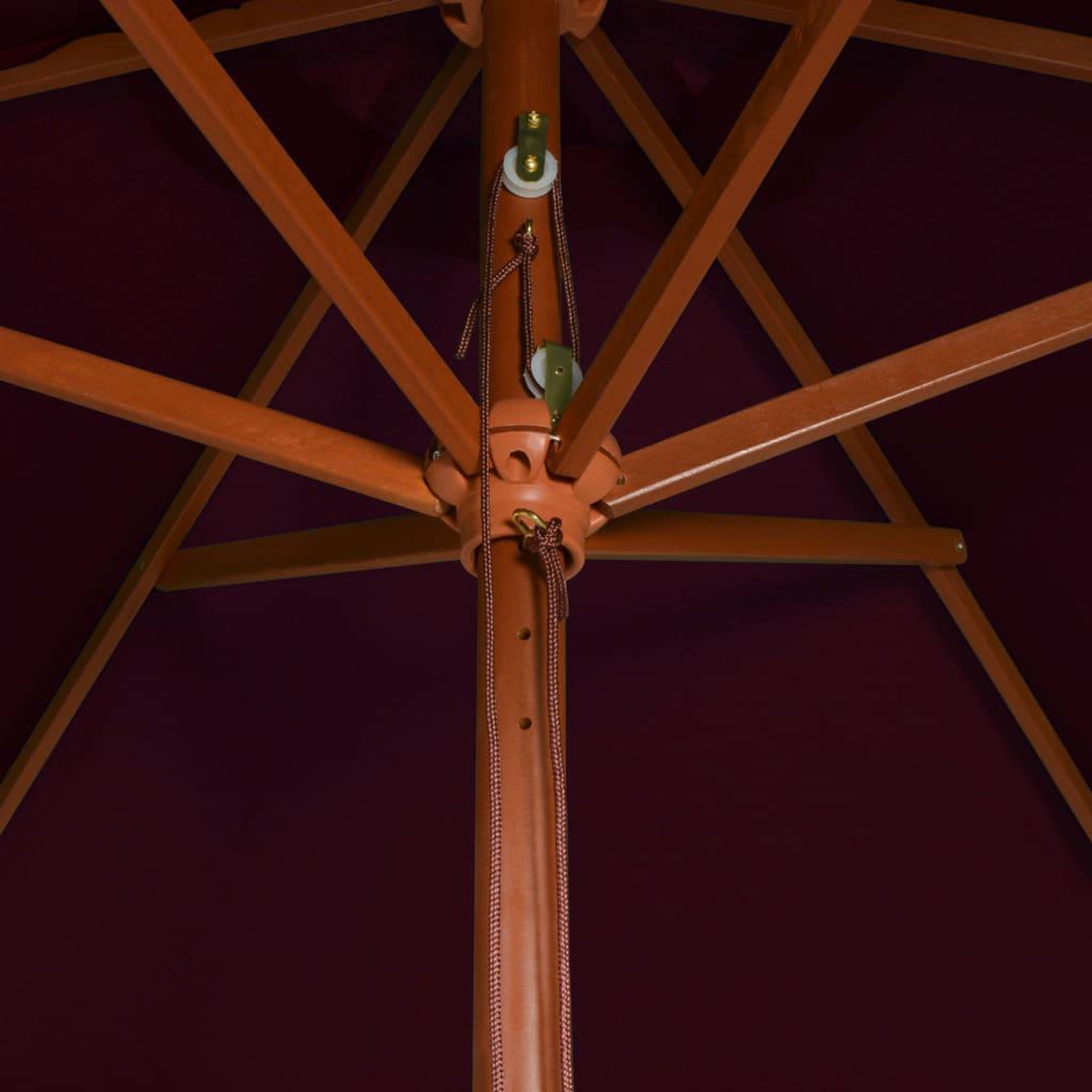 Voir la diapositive 5 : VIDAXL Parasol de jardin avec mat en bois rouge bordeaux 200x300 cm