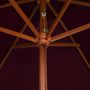 Voir la diapositive 5 : VIDAXL Parasol de jardin avec mat en bois rouge bordeaux 200x300 cm