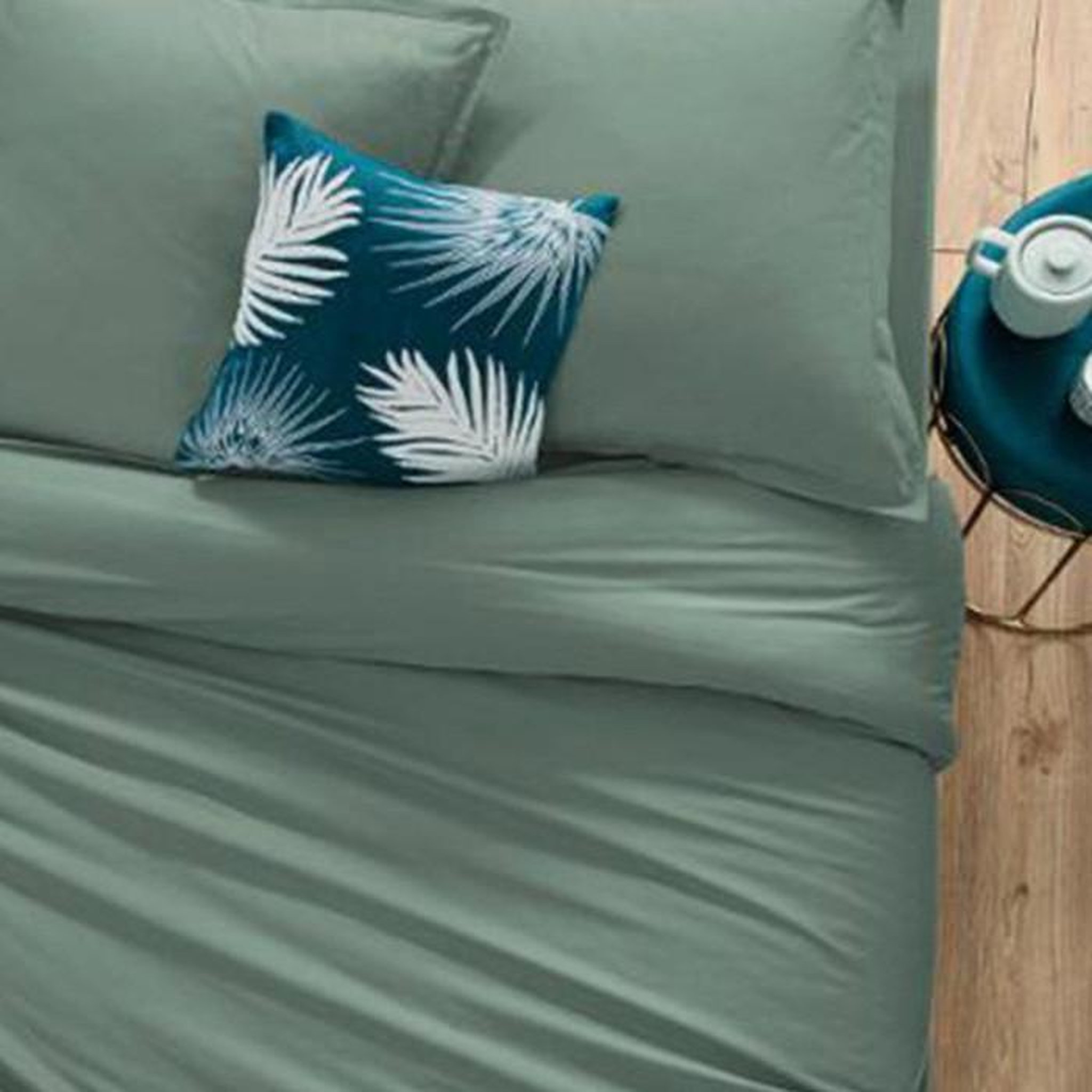 Voir la diapositive 4 : ATMOSPHERA Drap Housse bonnet 30 cm 100% Coton Esther
