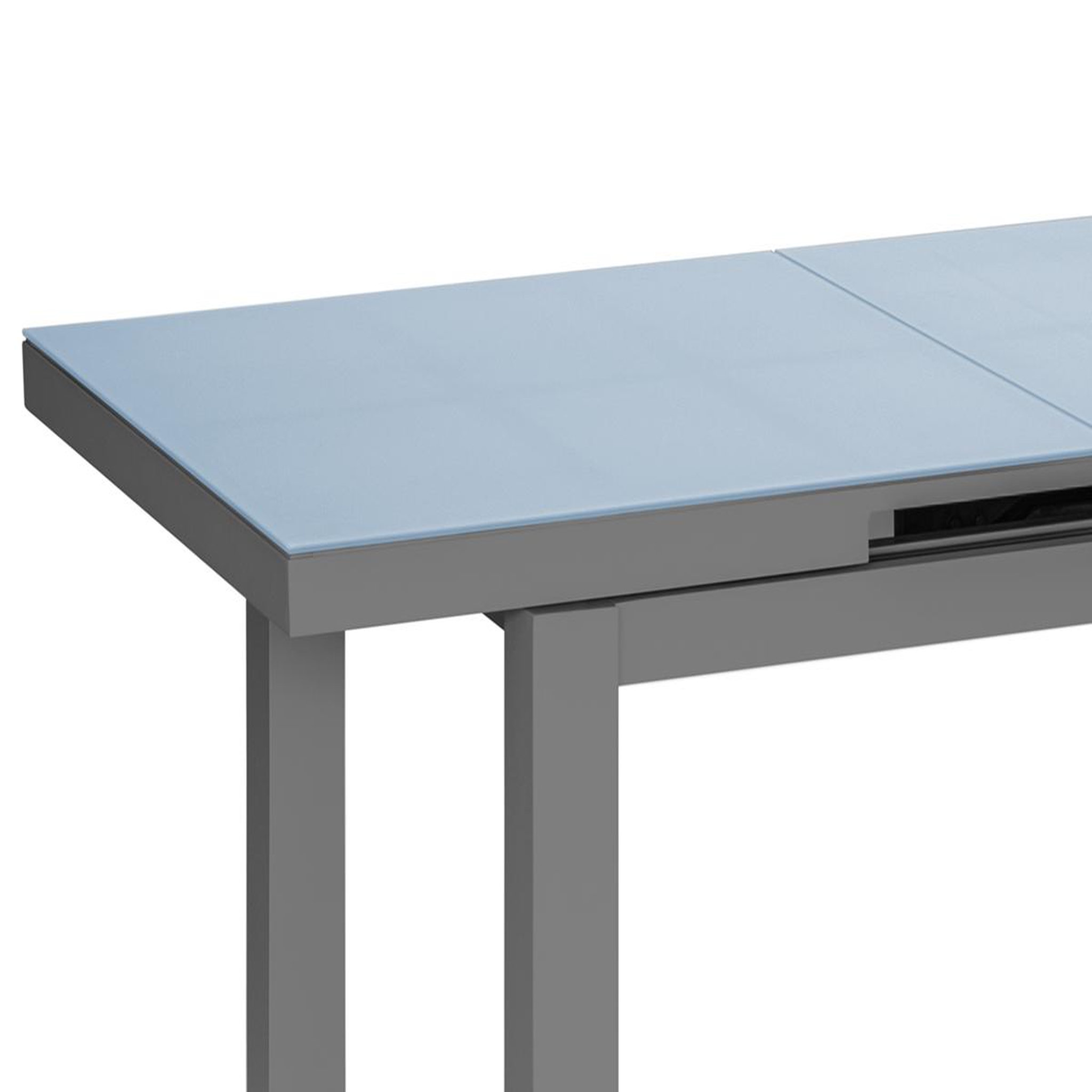 Voir la diapositive 3 : Jardiline Table de jardin rectangulaire extensible en aluminium Ibiza Anthracite 8/10 places - Jardiline