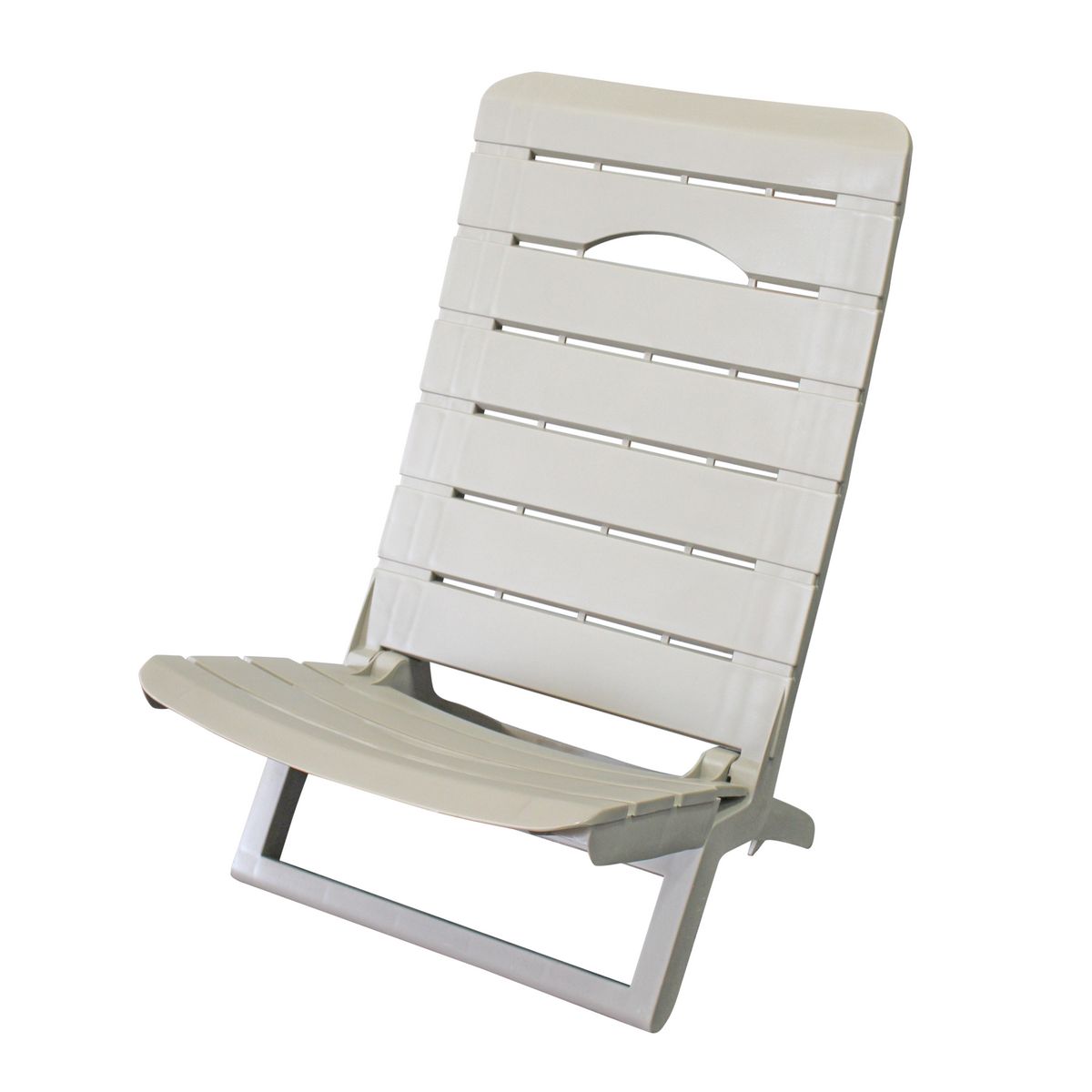 Transat pliant résine taupe PARSY