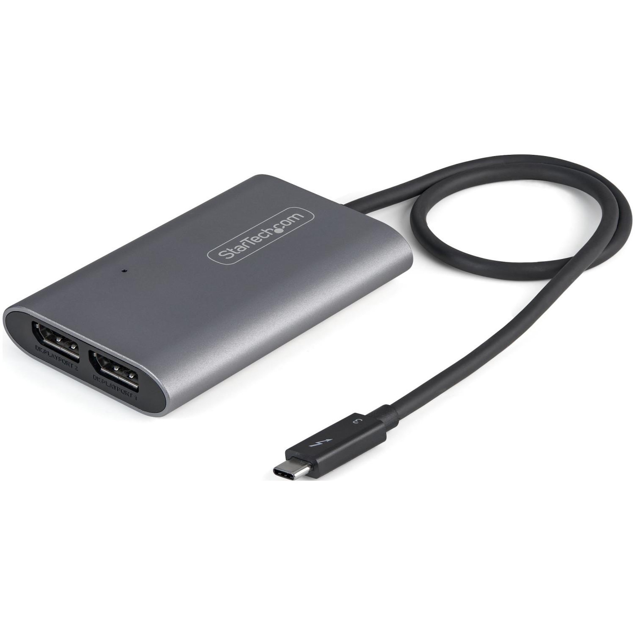 Voir la diapositive 2 : Startech Startech.com adaptateur thunderbolt 3 vers dual displayport dp 1.4 - adaptateur thunderbolt 3 vers double 4k 60hz dp ou single vidéo 8k/5k - tb3 vers double écran displayport - mac/windows