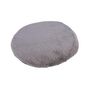 Voir la diapositive 1 : TOILINUX Lot de 6 galettes de chaises rondes imitiation fourrure - Diamètre 34 cm - Gris