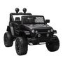 Voir la diapositive 1 : HOMCOM Voiture 4x4 électrique enfant 2 moteurs 35 W 5 Km/h max. télécommande incluse effets lumineux sonores noir