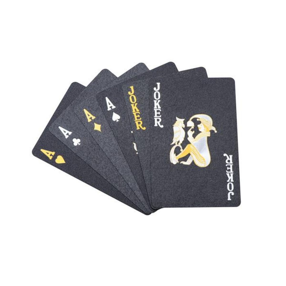 Paris Prix Lot de 3 Jeux de 54 Cartes  Waterproof  8cm Noir