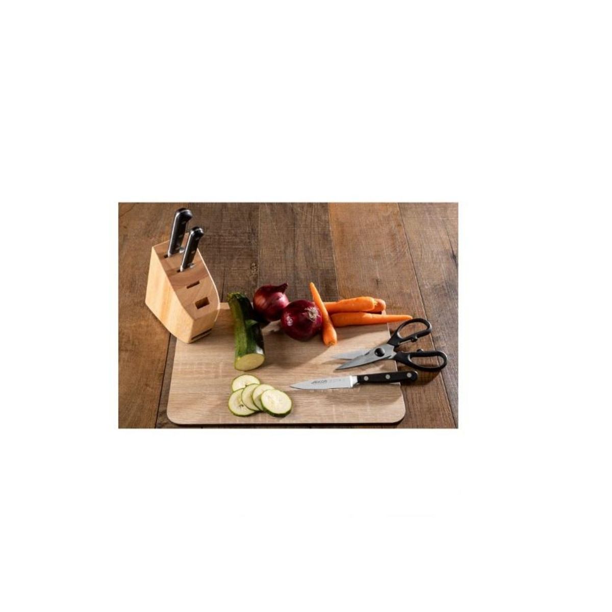 Arcos Bloc de 3 couteaux + 1 ciseaux en acier inoxydable - 228700