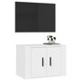 Voir la diapositive 4 : VIDAXL Meuble TV mural Blanc 57x34,5x40 cm