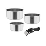 Tesa Ensemble de casseroles Teesa Cook Expert inox avec manche amovible
