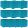 VIDAXL Boîtes de rangement 10 pcs Bleu azure 32x32x32 cm Tissu