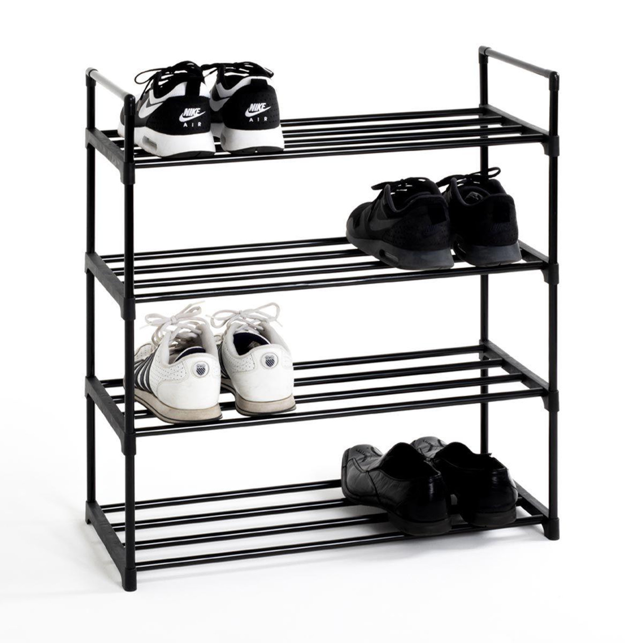 Voir la diapositive 4 : Paris Prix Étagère à chaussures  4 niveaux  74cm noir