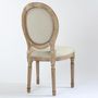Voir la diapositive 4 : Paris Prix Lot de 2 Chaises Médaillon Tissu  Versailles  96cm Beige & Naturel