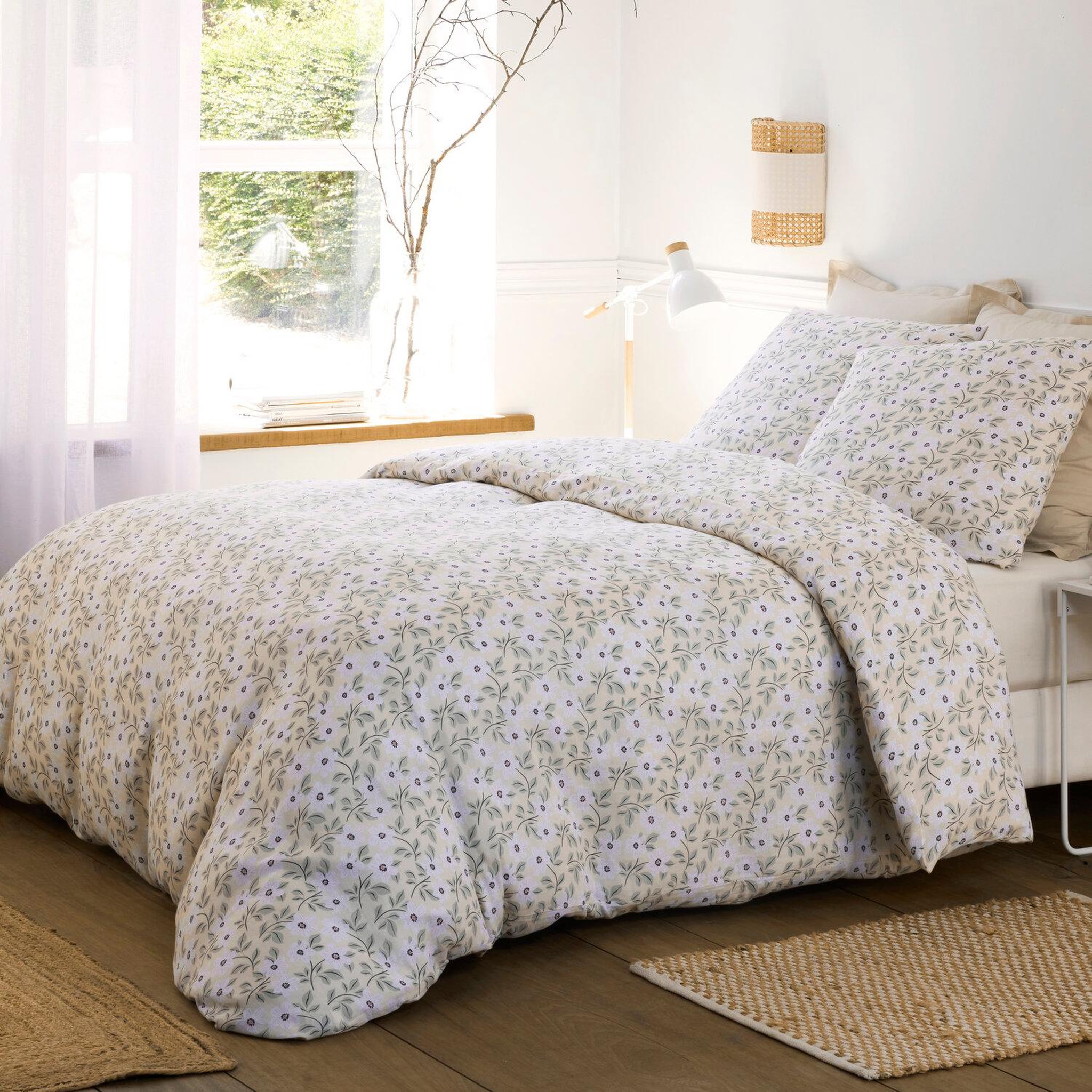 Voir la diapositive 2 : BATON ROUGE Parure housse de couette 100% gaze de coton imprimé loucile