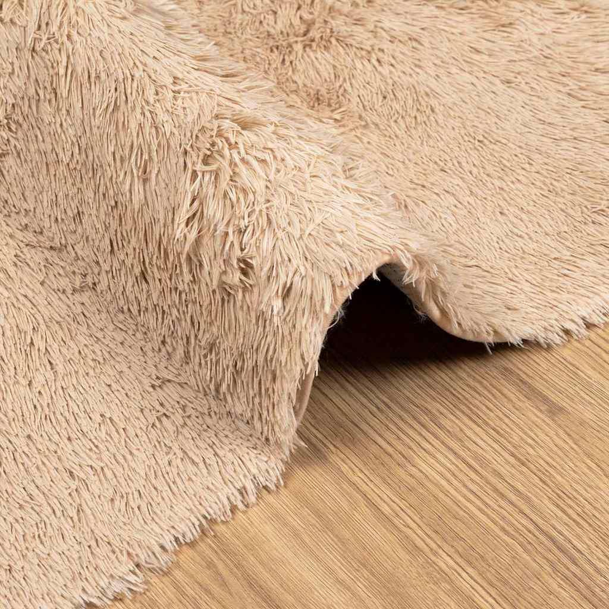 Voir la diapositive 5 : VIDAXL Tapis Shaggy a poils longs NAVARRA beige 80x150 cm polyester