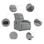 Voir la diapositive 5 : VIDAXL Fauteuil inclinable Gris clair Tissu