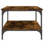 Voir la diapositive 5 : VIDAXL Table basse chêne fumé 100x55x40 cm bois d ingénierie