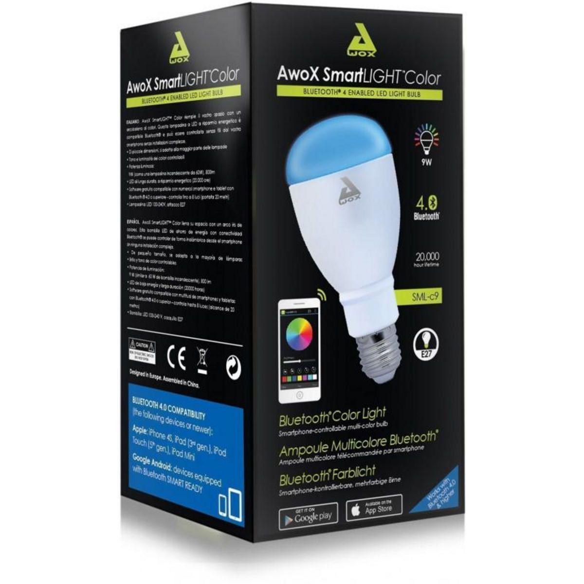 Awox Ampoule LED connectée AWOX SML-C 9