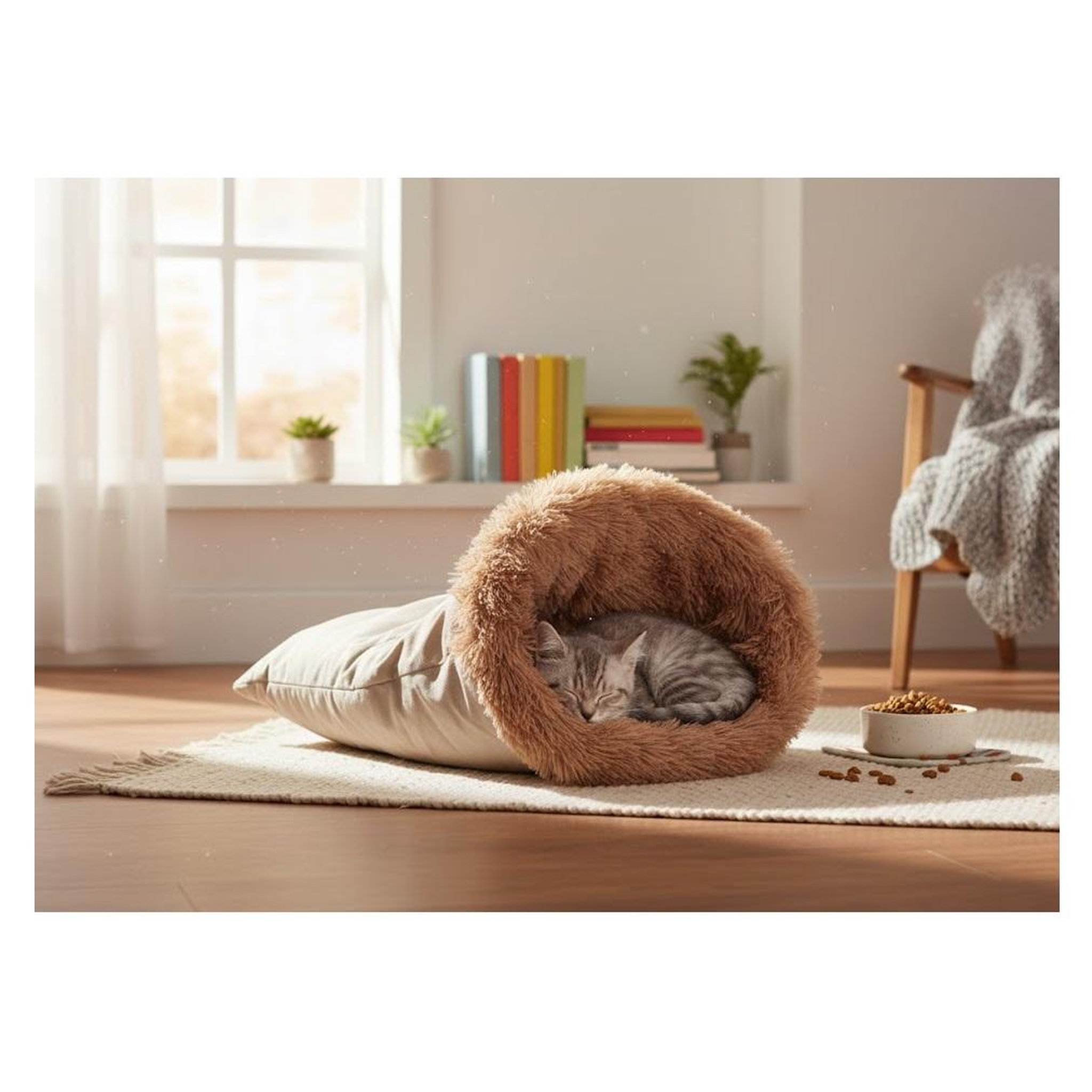 Voir la diapositive 2 : Eden Sac de couchage tout doux pour chat ayco