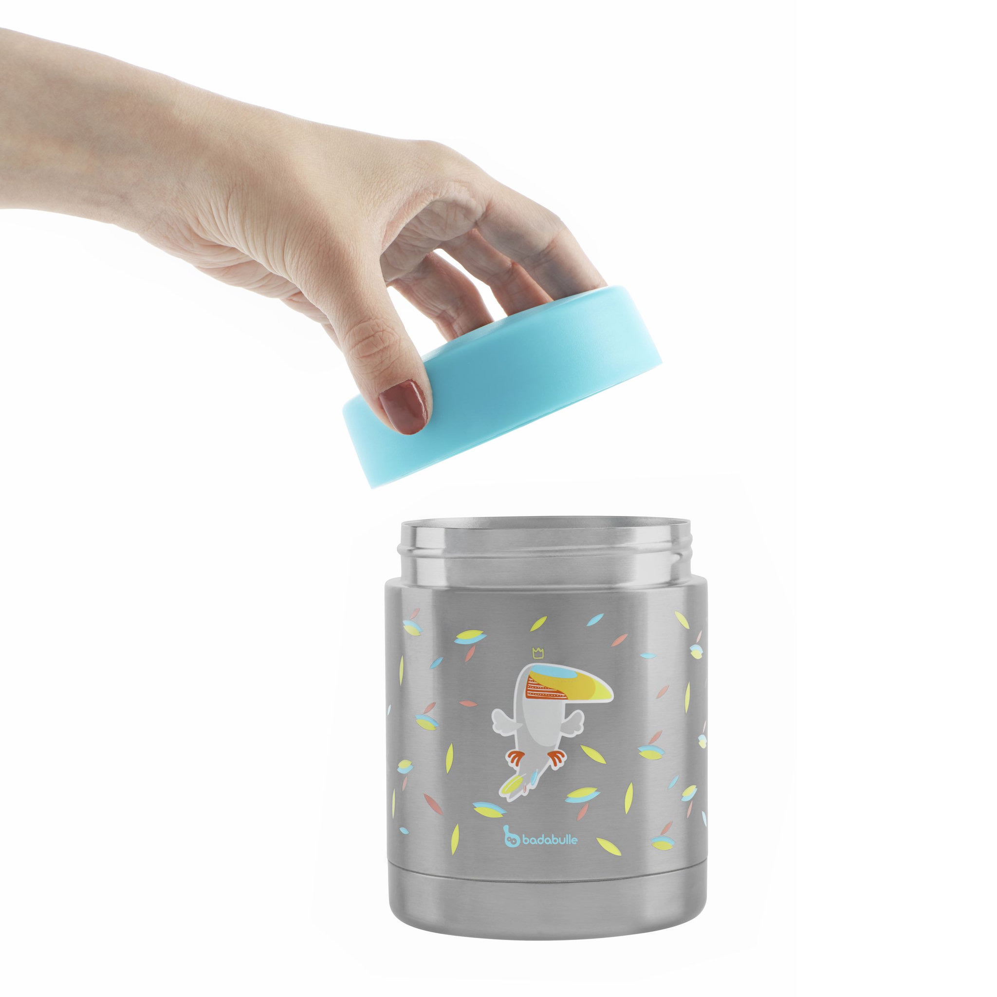 Voir la diapositive 6 : BADABULLE Boîte isotherme chaud/froid en inox Thermobox Toucan