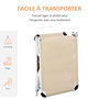 Voir la diapositive 6 : OUTSUNNY Bain de soleil transat pliable grand confort dossier réglable multi-position tétière alu. textilène beige
