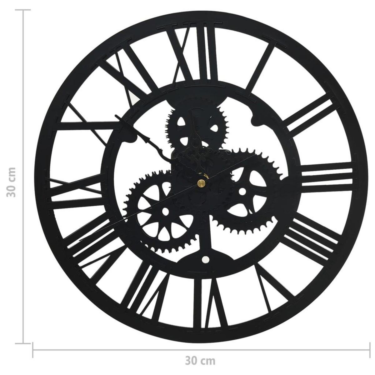 VIDAXL Horloge murale Noir 30 cm Acrylique