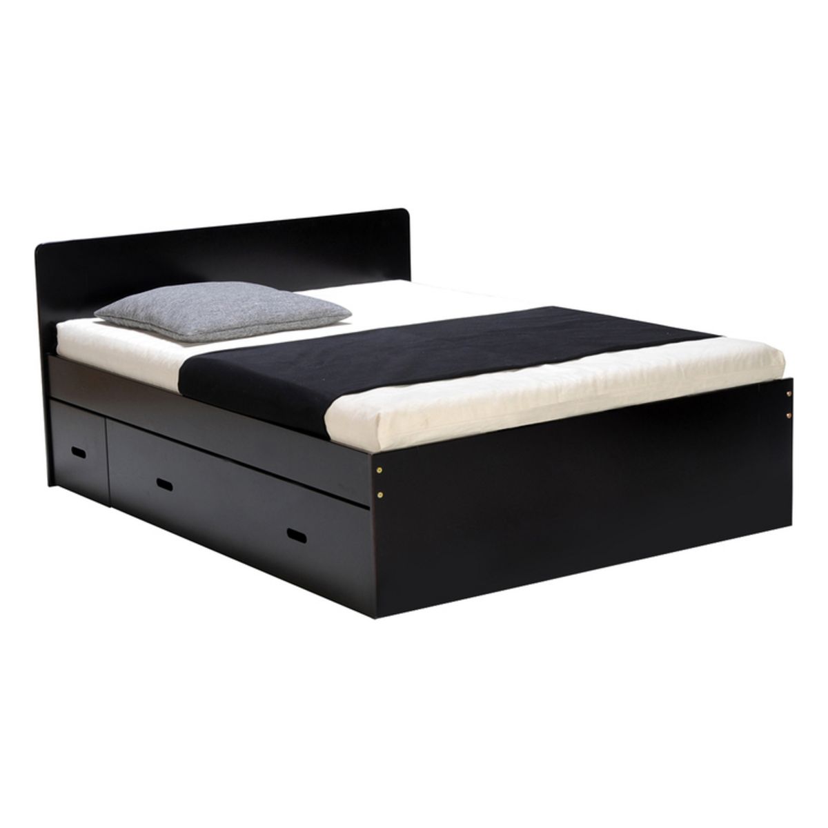 Lit XENA 140 x 190 cm avec chevets et tiroirs