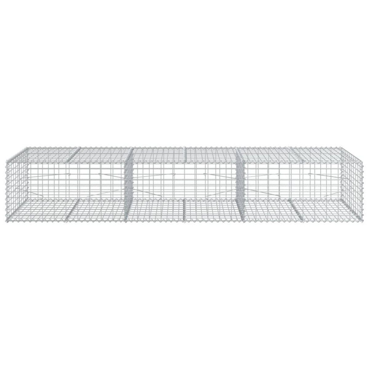 VIDAXL Panier gabion avec couvercle 300x100x50 cm fer galvanise