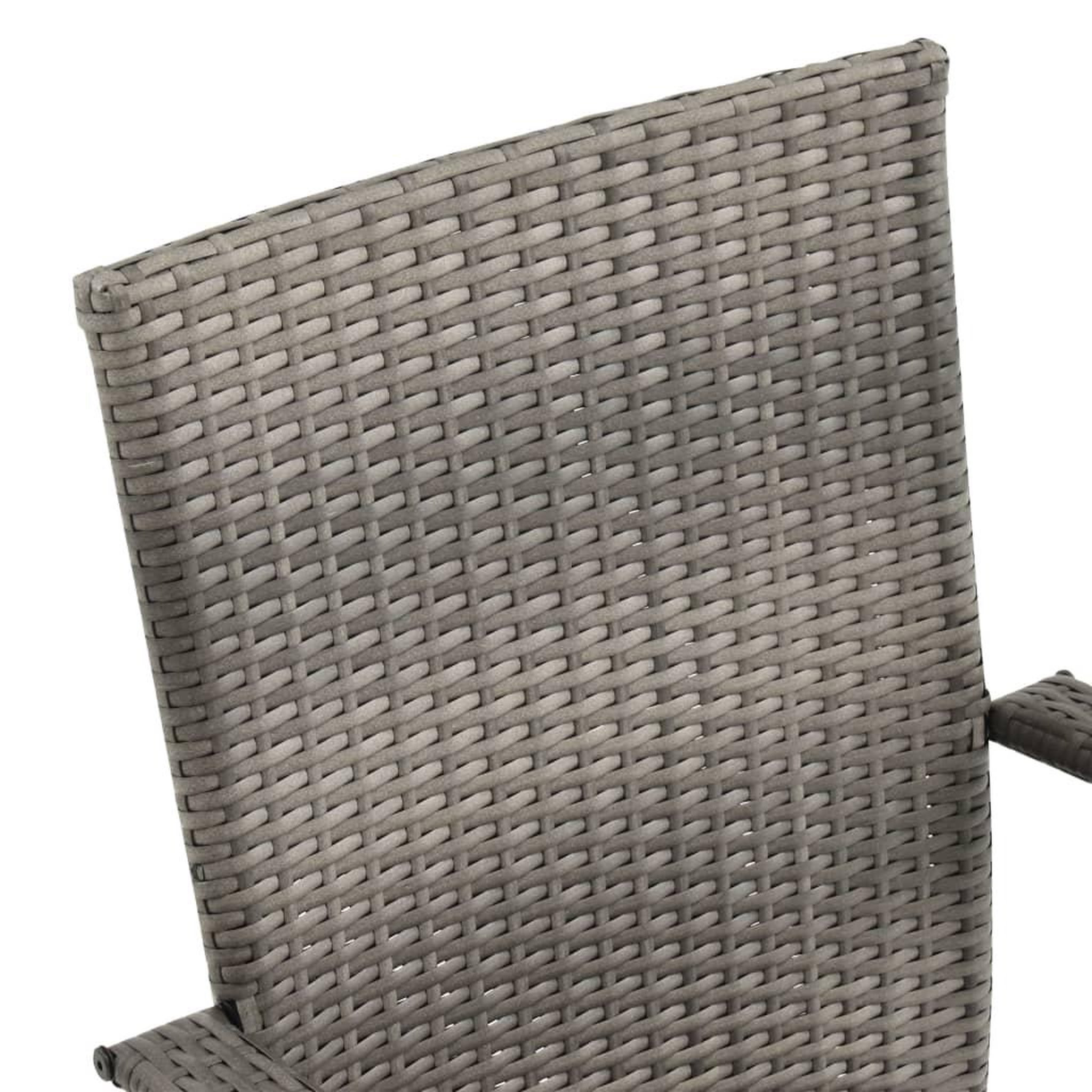 Voir la diapositive 5 : VIDAXL Ensemble a manger de jardin 3 pcs Gris