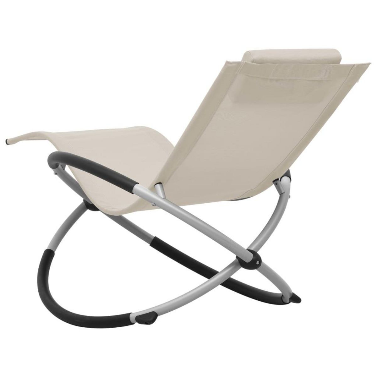 VIDAXL Chaise longue pour enfants Acier Creme