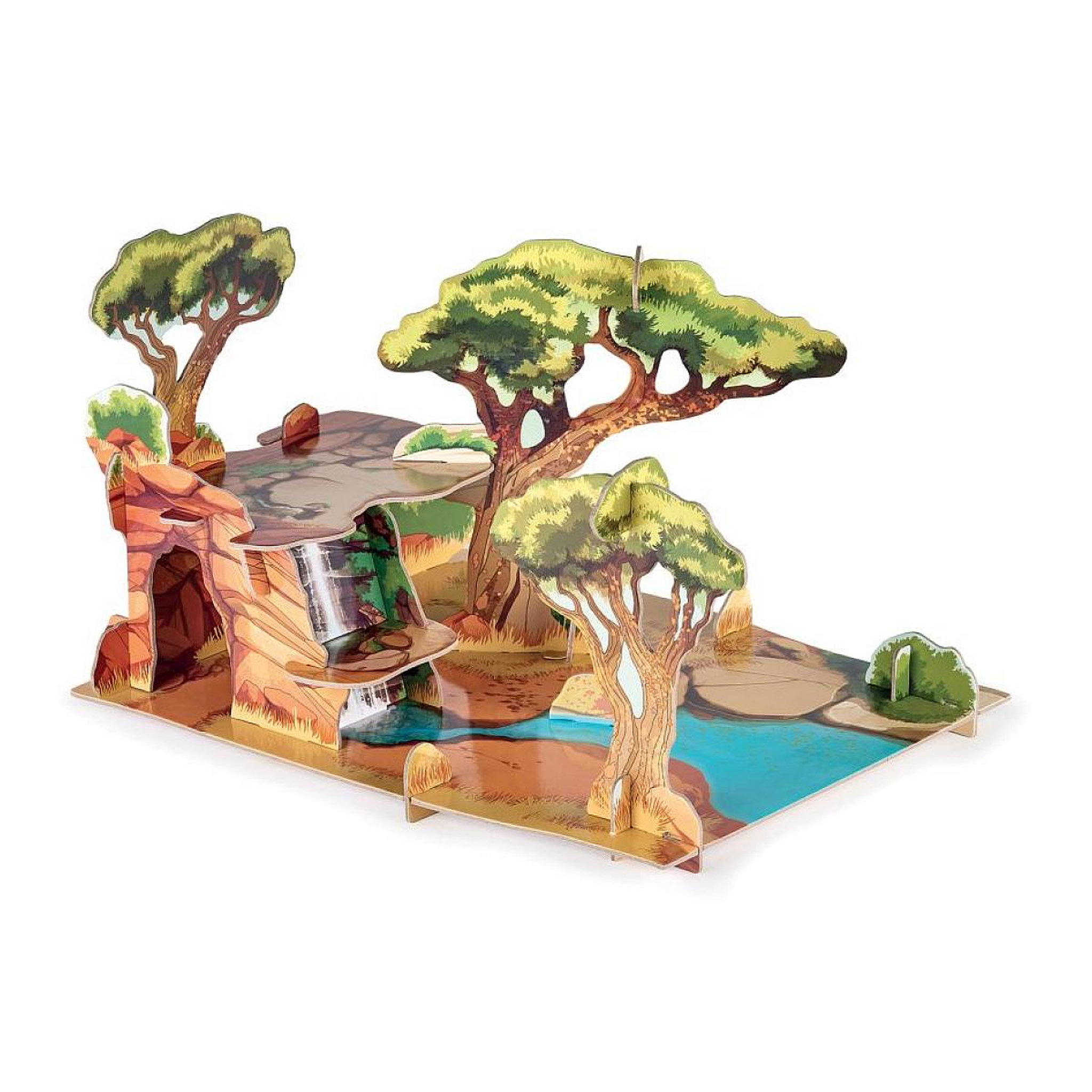 Voir la diapositive 2 : Papo 60113 - Decor de la savane en 3D -