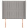 Voir la diapositive 3 : VIDAXL Tete de lit avec oreilles Gris clair 103x23x118/128 cm Tissu